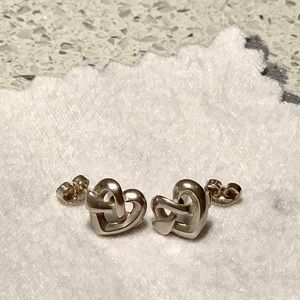 James Avery Silver Heart Knot Earrings